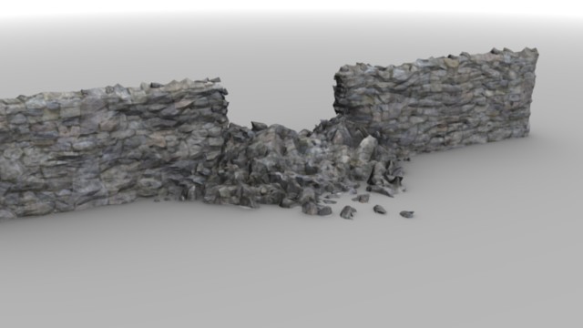 Broken stone wall preview image 1